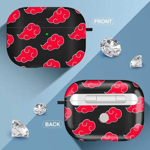 Maxjoy for Airpods Pro 2nd Generation Case, Cartoon Cute Anime Design Series Apple Airpod pro 2 Case Cover for Airports Pro 2 Generation 2022, Wireless AirPods Pro 2 Cases for Men Women, Red Cloud in Saudi Arabia