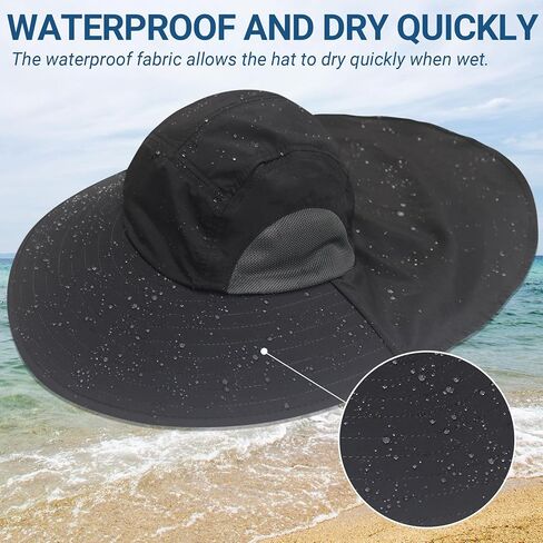 Fishing Hat with Neck Flap for Men Women UV Protection Wide Brim Sun Hat Outdoor Hiking Cap in Saudi Arabia