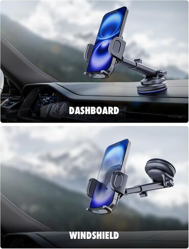 حامل هاتف Bracketron TripGrip 2.0 لسيارتك - ذراع تلسكوبي 3.5 بوصة - 6.5 بوصة، كوب شفط مع رافعة قفل، دوران 360 درجة - دعم لوحة القيادة وحامل الزجاج الأمامي in Saudi Arabia