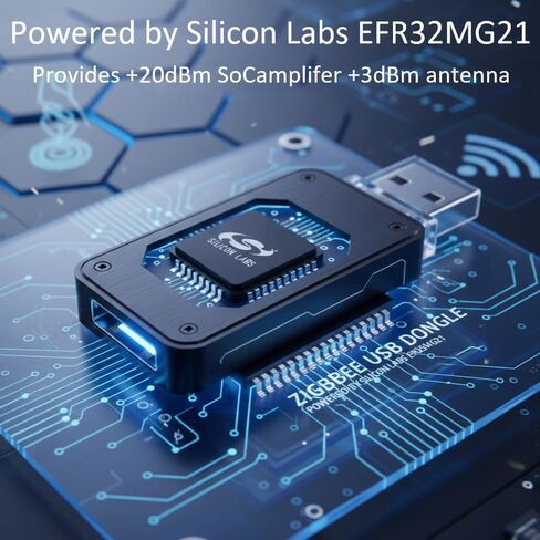 Smaller Size Zigbee 3.0 USB Dongle Gateway, Work with Home Assistant Zigbee2MQTT, EFR32MG21 Universal USB Gateway with Antenna, Wireless Zigbee Adapter in Saudi Arabia