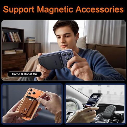 ملصق مغناطيسي COJOC for MagSafe - ملصق حلقة معدنية عالمية لامعة لملحقات Magsafe والشحن اللاسلكي لهاتف iPhone 17/16/15 Pro Max Mini Air وسلسلة Galaxy وحافظة الهاتف، أبيض in Kuwait