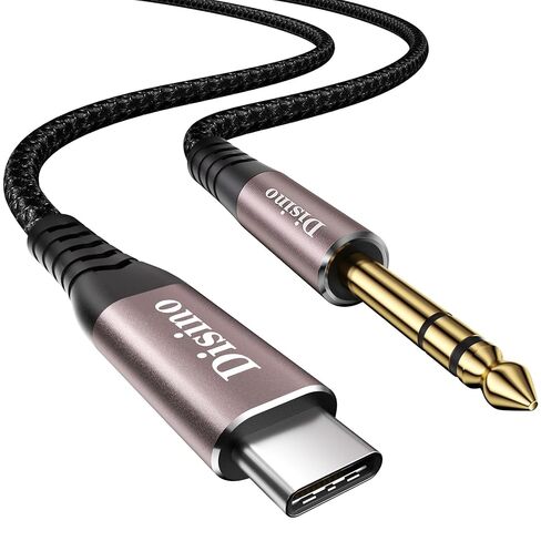 Disino USB C to 1/4 Inch TRS Stere Audio Cable,Type-C to 6.35mm Audio Adapter Aux Jack Stereo Cord for Smartphone,Tablet,Laptop, Amplifier,Speaker, Mixing Console - 10Feet in Saudi Arabia