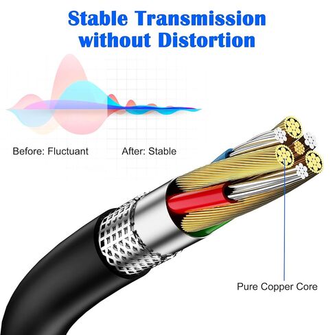 MEIRIYFA 3.5mm to 6.35mm Stereo Audio Cable, 3.5mm 1/8 inch Male TRS to 6.35mm 1/4 inch Male TRS Right Angle Audio Cable Cord for Guitar Laptop Home Theater Smartphone Amplifier (2PCS, 1.8M) in Saudi Arabia