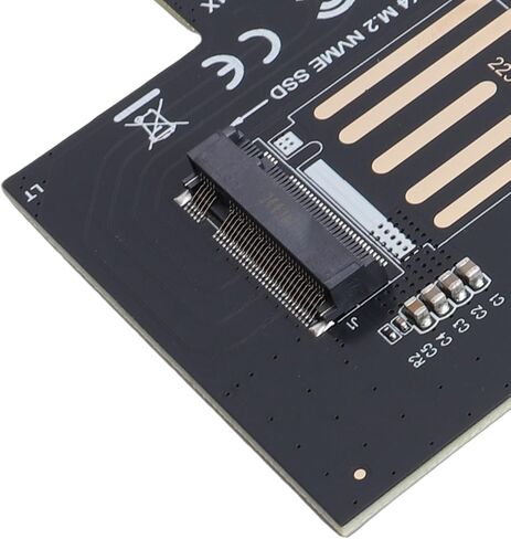 Sanpyl PCIe to M.2 NVMe Adapter Card with Heatsink, PCIe 5.0 4X to M.2 Card 128Gbps, Supports 2280/2260/2242/2230 SSD for Wins Linux in Saudi Arabia