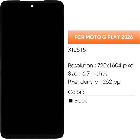 AGCUT لـ Moto G Play 2026 استبدال الشاشة لـ Moto G Play 2026 شاشة LCD XT2615-1 XT2615-2 XT2615 LCD محول الأرقام شاشة تعمل باللمس الجمعية إصلاح أطقم in Kuwait