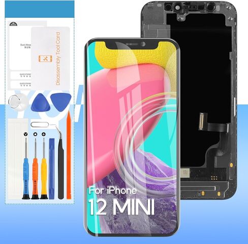 Yondista Incell لاستبدال شاشة iPhone 12 Mini A2176، A2398، A2400، A2399 5.4 بوصة شاشة LCD تعمل باللمس ثلاثية الأبعاد مجموعة رقمنة اللمس - أدوات - طبقة واقية in Kuwait