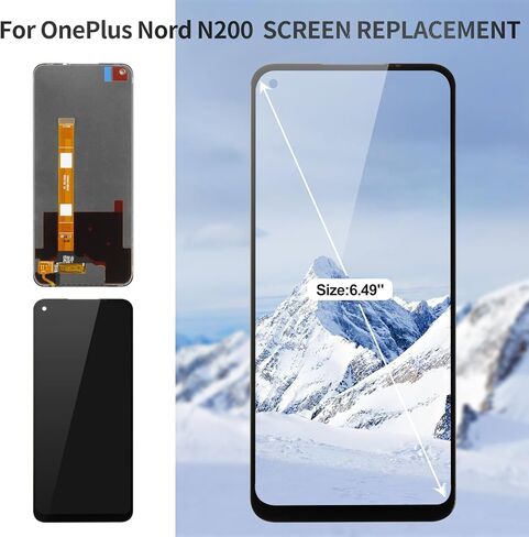لشاشة OnePlus Nord N200 5g محول رقمي بديل لشاشة OnePlus Nord N200 5g LCD لشاشة DE2118 التي تعمل باللمس DE2117 أسود (بدون إطار) in Saudi Arabia