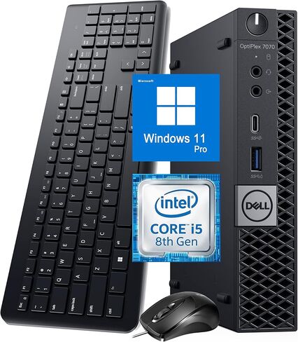 Dell OptiPlex 7070 Mini PC Desktop Computer, Micro PC Core i5-8500 Processor, 8GB RAM, 256GB SSD, 4K Supported, WiFi, Win11 pro (Renewed) in Kuwait