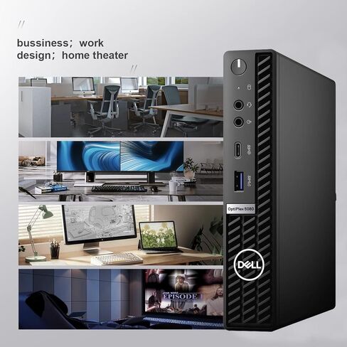 Dell OptiPlex 5080 Mini Desktop Computer PC, 10th Generation Intel Core i5-10500T, 16GB RAM 512GB SSD, Wi-Fi & Bluetooth, Keyboard & Mouse, Windows 11 Pro (Renewed) in Kuwait