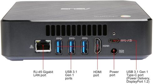 كمبيوتر ASUS Chromebox 3 صغير الحجم مزود بمعالج Intel Core i7-8550U ورسومات 4K UHD ومحرك أقراص SSD من النوع C سعة 8 جيجابايت / 128 جيجابايت (متجدد) in Kuwait