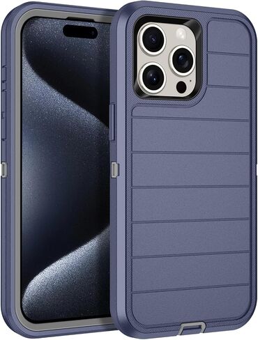 for iPhone 17 Pro Case Heavy Duty Shockproof Dropproof 3-Layer Full Body Protection Military Grade Rugged Tough Non-Slip Cover Case for Apple iPhone 17 Pro 6.3",Black in Saudi Arabia