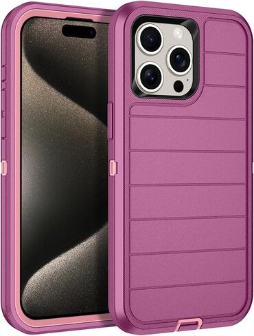 for iPhone 17 Pro Case Heavy Duty Shockproof Dropproof 3-Layer Full Body Protection Military Grade Rugged Tough Non-Slip Cover Case for Apple iPhone 17 Pro 6.3",Black in Saudi Arabia