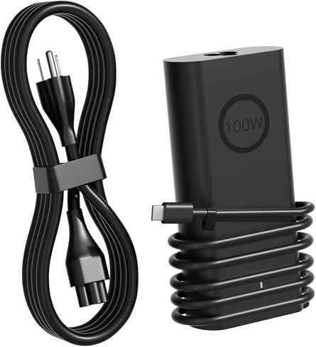 شاحن USB-C بقوة 100 واط متوافق مع Dell Precision 5770 5760 5680 3580 Latitude 9440 9510 9520 7640 5340 XPS 9440 9720 Inspiron-14 16 7430 7640 Pro Rugged 13 14 16 كمبيوتر محمول in Saudi Arabia
