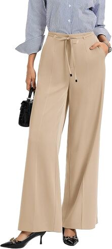 GRACE KARIN Wide Leg Dress Pants Women, 2026 High Waisted Work Pants, Business Casual Slacks Trousers with Pockets in Saudi Arabia