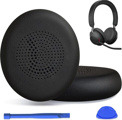 وسائد أذن بديلة لـ Jabra Evolve2 65 (Evolve 2 65MS 65UC MS UC)/Evolve2 40 (40UC 40MS USB)/Elite 45h سماعة رأس لاسلكية على الأذن، وسائد الأذن وأغطية الأذن وأغطية الأذن (أسود) in Kuwait