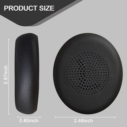 وسائد أذن بديلة لـ Jabra Evolve2 65 (Evolve 2 65MS 65UC MS UC)/Evolve2 40 (40UC 40MS USB)/Elite 45h سماعة رأس لاسلكية على الأذن، وسائد الأذن وأغطية الأذن وأغطية الأذن (أسود) in Kuwait