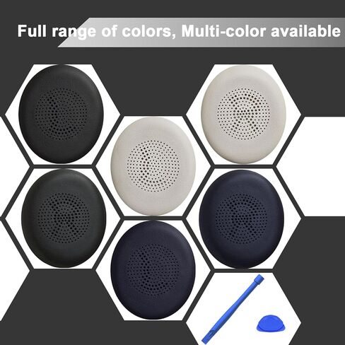 وسائد أذن بديلة لـ Jabra Evolve2 65 (Evolve 2 65MS 65UC MS UC)/Evolve2 40 (40UC 40MS USB)/Elite 45h سماعة رأس لاسلكية على الأذن، وسائد الأذن وأغطية الأذن وأغطية الأذن (أسود) in Kuwait