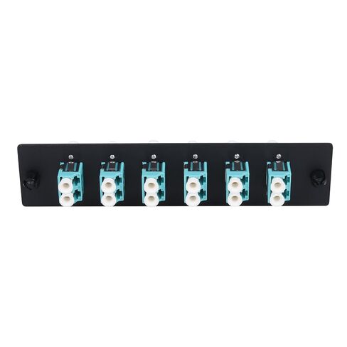12 Fibers LC to LC OM3 Duplex Multi Mode Fiber Patch Panel with 3 pcs LC/LC UPC Duplex Multimode Fiber Optic Coupler Adapters Connector,3pcs in Saudi Arabia