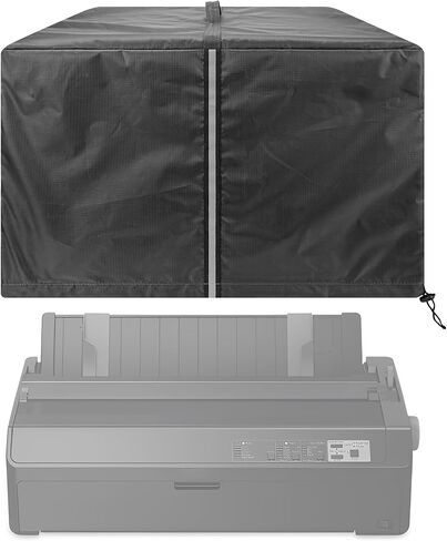 Dot Matrix Printer Cover with Adjustable Buckle Compatible with EPSON LQ-2090II, FX-2190II, 23" x 19" Splash Water Proof Printer Dust Cover Office Accessories in Saudi Arabia