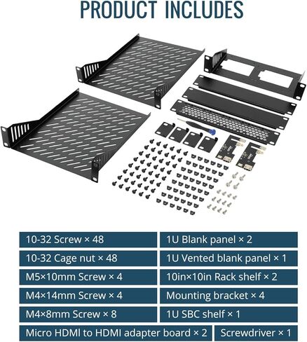 Tecmojo 12U 10 inch Mini Server Rack & 1U Rack Mount Shelf in Saudi Arabia