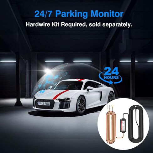 طقم أسلاك صلبة لكاميرا Dash Cam مع منفذ USB-C لنماذج كاميرا Dash Cam V5 وR4-RD، يحول 12V-30V إلى 5V/3A، مؤشر LED، طقم مراقبة وقوف السيارات على مدار 24 ساعة مع حماية الجهد المنخفض in Kuwait