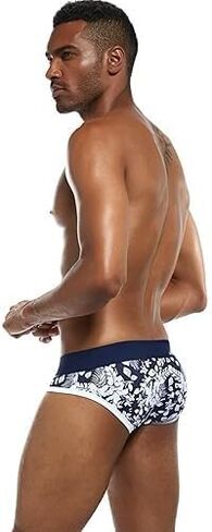 Men's Underwear Briefs Mens Cotton Briefs Underwear Breathable Sexy Hot Leaf Printed Low Rise Men's Panties Sport in Saudi Arabia