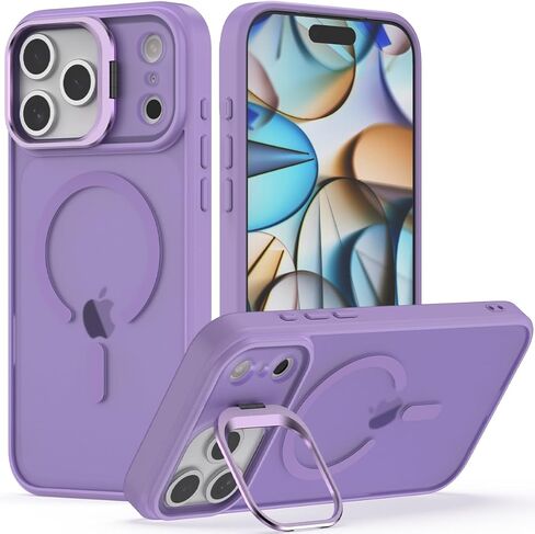 Nvollnoe for iPhone 17 Pro Max Case Compatible with MagSafe Military Grade Shockproof Heavy Duty Protective Adjustable Kickstand Matte Semi Clear Phone Case for iPhone 17 Pro Max(Clear) in Kuwait