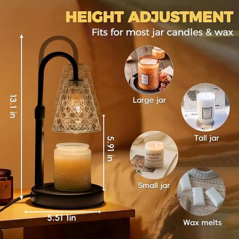 Candle Warmer Lamp with Timer Dimmable, Christmas Birthday Gifts for Women Mom, House Warming Gifts New Home Decor, Wax Melt Warmer for Jar Candles in Saudi Arabia
