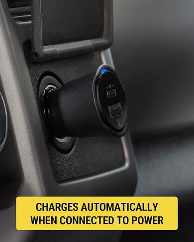 شاحن سيارة Scosche FoundIT Charge 32 وات، محول ولاعة سجائر متعدد المنافذ مع شحن سريع 20 وات USB-C ومنفذ USB-A 12 وات، محدد موقع مدمج متوافق مع Apple Find My وAndroid Find Hub in Kuwait