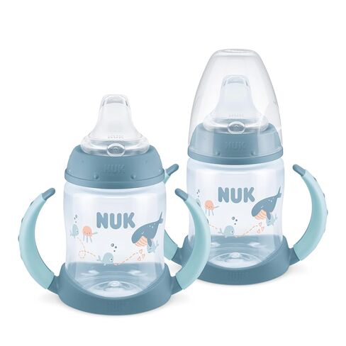 NUK First Choice Learner Cup 2.0, 5 oz. Sippy Cup with Handles, Spill Proof, Leak Proof Soft Straw Cup, 2-pack in Saudi Arabia
