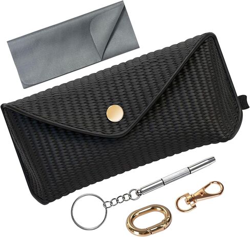 RayLove Glasses Case Hard Shell, Portable Leather Sunglasses case Travel Protection Glasses Case in Saudi Arabia