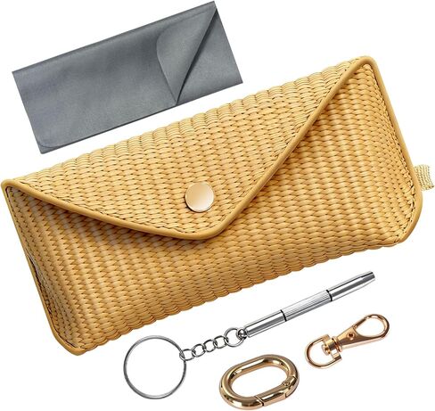 RayLove Glasses Case Hard Shell, Portable Leather Sunglasses case Travel Protection Glasses Case in Saudi Arabia