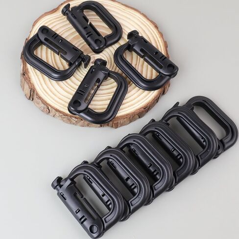 12 Pcs Multipurpose D-Ring Grimlock Locking for Molle Webbing Molle Clips Hanging Hook Tactical Backpack Accesorise in Saudi Arabia