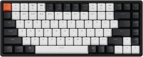 Keychron K2 Wireless Bluetooth/USB Wired Gaming Mechanical Keyboard, Hot-swappable 75% Layout 84 Keys RGB LED Backlight, Aluminum Frame for Mac Windows, Gateron G Pro Brown Switch, Version 2 in Kuwait