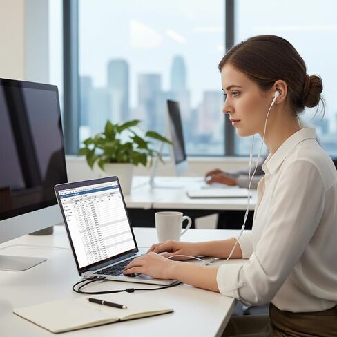 Headphone Mic Splitter, 2-in-1 Y Separator with Headset Microphone 3.5mm Female to 2 Dual 3.5mm Male Earphones Port Compatible with Microphone Headset Gaming Computer Speaker Laptop in Saudi Arabia