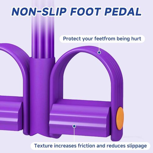 Multifunctional Pedal Resistance Band, 8-Tube Stretch Band with Handle, Fitness Shaping Yoga Exercise Equipment, Natural Rubber Tension Rope, for Abdominal, Leg, Arm and Back Slimming Training in Saudi Arabia