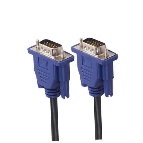 BESPORTBLE 5 Meters Vga Cable Male to Male Video Cord with Ferrite Core for Computer PC Monitor Projector Display Black Cable with Blue Connector Suitable for Office and Home Use in Kuwait