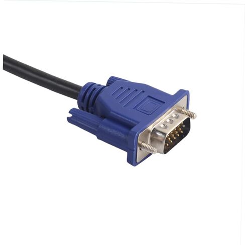 BESPORTBLE 5 Meters Vga Cable Male to Male Video Cord with Ferrite Core for Computer PC Monitor Projector Display Black Cable with Blue Connector Suitable for Office and Home Use in Kuwait