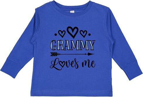 تي شيرت Inktastic My Grammy Loves Me Grandchild بأكمام طويلة للأطفال الصغار in Kuwait