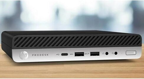 HP ProDesk 600 G5 Mini PC | Intel Core i7-9700T | 16GB RAM | 512GB NVMe | Built in AX210 Wi-Fi BT | Windows 11 Pro | Mini Desktop Computer (Renewed) (Intel i7 16GB RAM + 512GB NVMe) in Kuwait