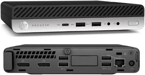 HP ProDesk 600 G5 Mini PC | Intel Core i7-9700T | 16GB RAM | 512GB NVMe | Built in AX210 Wi-Fi BT | Windows 11 Pro | Mini Desktop Computer (Renewed) (Intel i7 16GB RAM + 512GB NVMe) in Kuwait