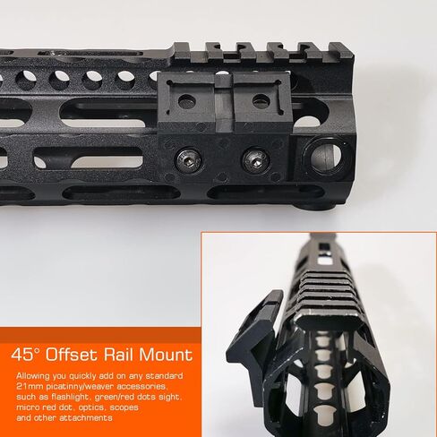 إزاحة الضوء/التركيب البصري لـ Mlok، حوامل قسم السكك الحديدية البوليمرية المتوافقة مع قضبان Picatinny in Kuwait