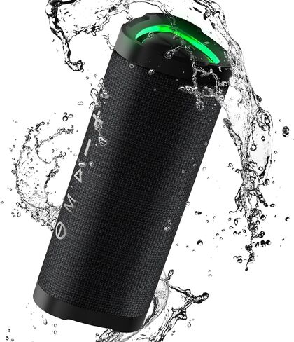 مكبر صوت بلوتوث محمول من فانزون، V40 IPX7، مكبرات صوت لاسلكية مقاومة للماء مع صوت ستيريو 24 وات وبلوتوث مزدوج 5.0 in Kuwait