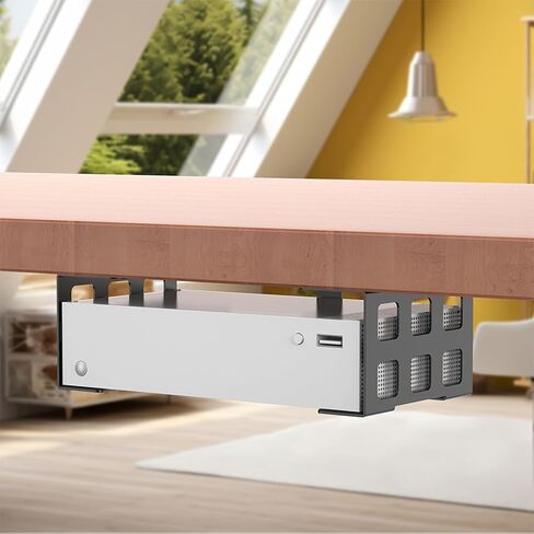 Wall or Under Shelf Holder Mounting Bracket for Game Console, Home Office Dorm Use, Small Electronics and Media Devices Media Console in Saudi Arabia
