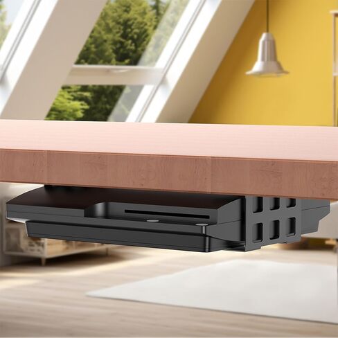 Wall or Under Shelf Holder Mounting Bracket for Game Console, Home Office Dorm Use, Small Electronics and Media Devices Media Console in Saudi Arabia