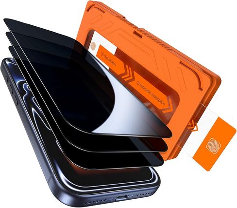 3-PACK for iPhone 17 Pro Max Privacy Screen Protector, 28°Anti Spy,Auto Alignment Kit, 9H+ Tempered Glass, 9X Military Grade Shatterproof, Case Friendly in Saudi Arabia
