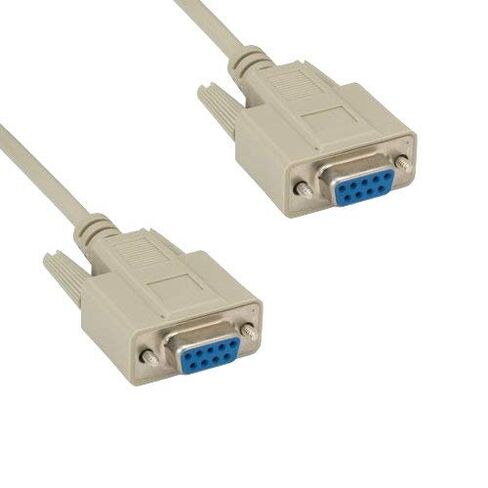 KENTEK 10 Feet FT DB9 9 Pin Serial Extension Converter Cable Cord RS-232 28 AWG Female to Female F/F Molded Straight-Through D-Sub Port Beige for PC Mac Linux Data in Saudi Arabia