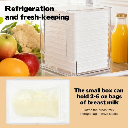 Rainmae Breastmilk Storage Bag Organizer, Breastmilk Freezer Tray, Breast Milk Storage Tower, Convenient Storage for Milk Freezer Bags, Efficiently Store in Freezer Organizer Tower for Nursing Feeding in Saudi Arabia