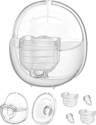 أجزاء مضخة الثدي القابلة للارتداء المتوافقة مع مضخة الثدي القابلة للارتداء MomMed S21 S18، تتضمن صمامات منقار البط، وغشاء من السيليكون، وشفة 24 مم، وكوب جامع الحليب in Kuwait