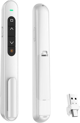 أداة عرض QUI لـ PowerPoint، جهاز تحكم عن بعد USB لاسلكي RF 2.4 جيجا هرتز مع التحكم في مستوى الصوت، أداة تقدم شرائح PowerPoint Clicker لأجهزة Mac وWindows والكمبيوتر المحمول والكلمة الرئيسية in Saudi Arabia